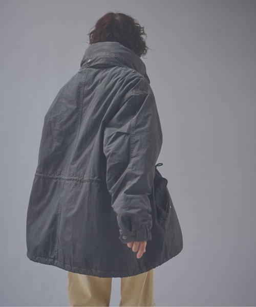 ADAM PATEK（アダムパテック）の「ADAMPATEK/dyed still astex mods mid coat/アステックス染めモンスターモッズコート（モッズコート・メンズ・カーキ/ブラック・1/2）」の15枚目の写真