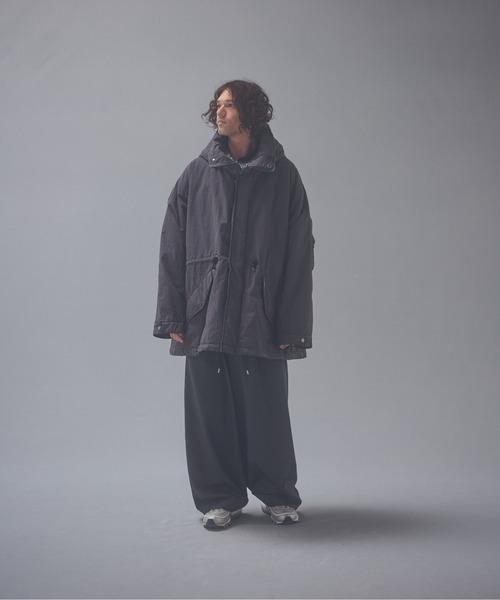 ADAM PATEK（アダムパテック）の「ADAMPATEK/dyed still astex mods mid coat/アステックス染めモンスターモッズコート（モッズコート・メンズ・カーキ/ブラック・1/2）」の19枚目の写真