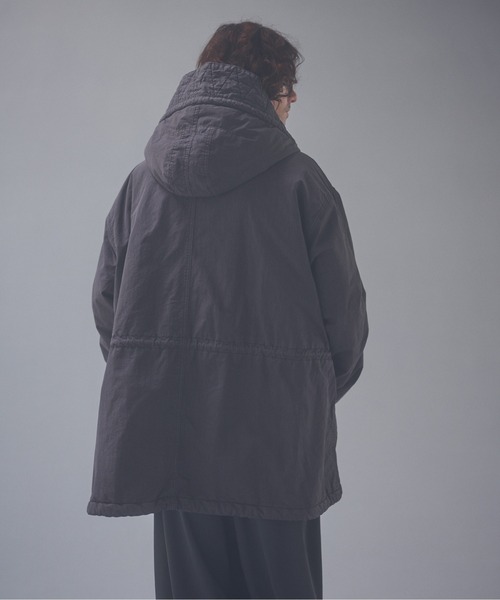 ADAM PATEK（アダムパテック）の「ADAMPATEK/dyed still astex mods mid coat/アステックス染めモンスターモッズコート（モッズコート・メンズ・カーキ/ブラック・1/2）」の6枚目の写真