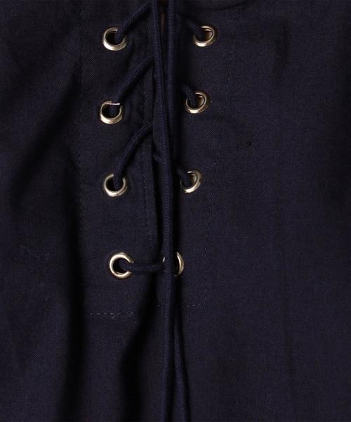 Another Edition（アナザーエディション）の「KIIRAスモッキングロングスリーブブラウス/KiiRA SMOCKING LSL BL（シャツ/ブラウス・レディース・ベージュ/ネイビー・FREE）」の12枚目の写真