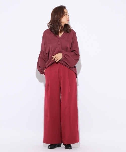 niko and...（ニコアンド）の「ペザントスキッパーブラウス【niko and ...】（シャツ/ブラウス・レディース・オフホワイト/ボルドー/ネイビー・LARGE/MEDIUM）」の21枚目の写真