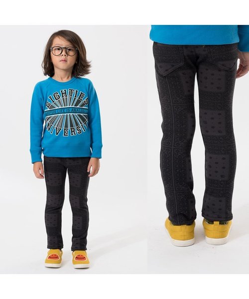 F.O.KIDS（エフオーキッズ）の「総柄シャギーパンツ(10分丈)（その他パンツ・キッズ・その他/チェック/チャコール・140/90/95/100/120/80/110/130）」の4枚目の写真