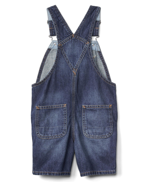 GAP(ギャップ)の「1969 denim short overalls(サロペット/オーバーオール・キッズ・ライトインディゴブルー・95cm/100cm/80cm/110cm/90cm/105cm)」の2枚目の写真
