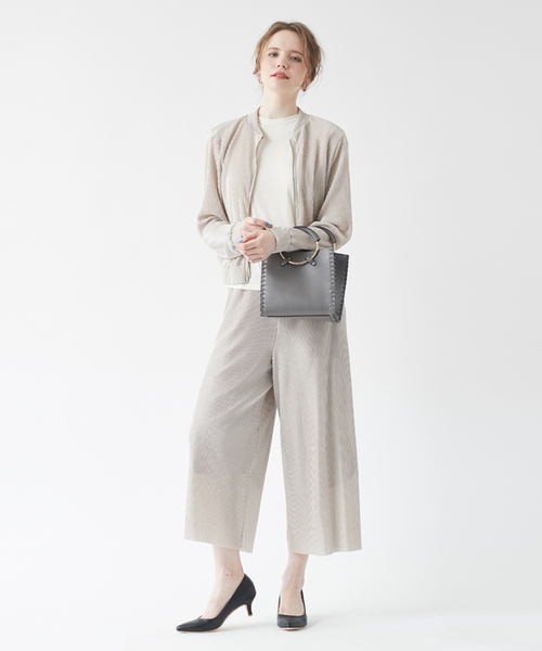 titivate（ティティベイト）の「ｻﾃﾝﾌﾟﾘｰﾂﾛﾝｸﾞﾊﾟﾝﾂ（その他パンツ・レディース・ネイビー/グレイッシュベージュ/ライトグレー/ピンク・M）」の8枚目の写真