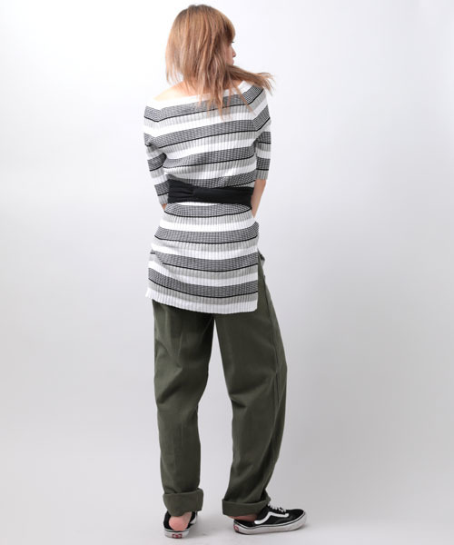 Denime（ドゥニーム）の「オフショル5分袖リブニット（ニット/セーター・レディース・ブルー系その他/レッド/ブラック系その他5・FREE）」の12枚目の写真