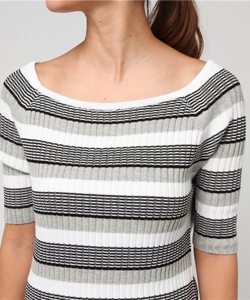 Denime（ドゥニーム）の「オフショル5分袖リブニット（ニット/セーター・レディース・ブルー系その他/レッド/ブラック系その他5・FREE）」の10枚目の写真