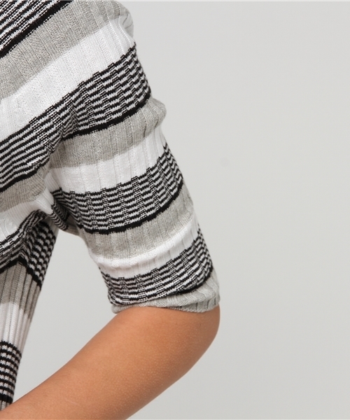 Denime（ドゥニーム）の「オフショル5分袖リブニット（ニット/セーター・レディース・ブルー系その他/レッド/ブラック系その他5・FREE）」の11枚目の写真