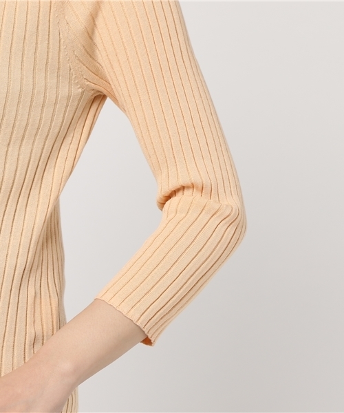 Tiara（ティアラ）の「リブオフショル7分袖ニット（ニット/セーター・レディース・オレンジ/トップグレー/オフホワイト・FREE）」の13枚目の写真