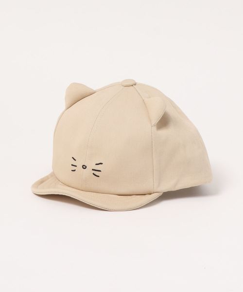 GRIN BUDDY（グリンバディ）の「【GRIN BUDDY(グリンバディ）】キッズ キャット耳付きキャップ/Cat Ear Cap（キャップ・キッズ・ピンク/ホワイト/ブラック/ダークインディゴブルー/ベージュ/オレンジ・52㎝/54㎝）」の8枚目の写真