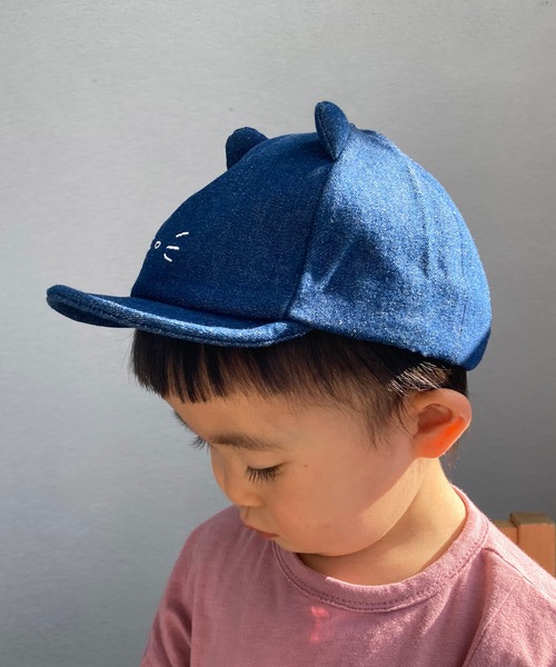 GRIN BUDDY（グリンバディ）の「【GRIN BUDDY(グリンバディ）】キッズ キャット耳付きキャップ/Cat Ear Cap（キャップ・キッズ・ピンク/ホワイト/ブラック/ダークインディゴブルー/ベージュ/オレンジ・52㎝/54㎝）」の11枚目の写真