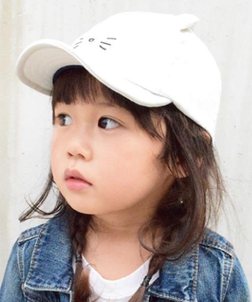 GRIN BUDDY（グリンバディ）の「【GRIN BUDDY(グリンバディ）】キッズ キャット耳付きキャップ/Cat Ear Cap（キャップ・キッズ・ピンク/ホワイト/ブラック/ダークインディゴブルー/ベージュ/オレンジ・52㎝/54㎝）」の21枚目の写真