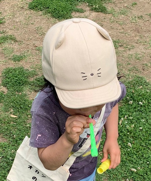 GRIN BUDDY（グリンバディ）の「【GRIN BUDDY(グリンバディ）】キッズ キャット耳付きキャップ/Cat Ear Cap（キャップ・キッズ・ピンク/ホワイト/ブラック/ダークインディゴブルー/ベージュ/オレンジ・52㎝/54㎝）」の12枚目の写真