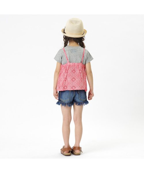 BREEZE（ブリーズ）の「裾フリンジショートパンツ（デニムパンツ・キッズ・ネイビー/ストライプ/ブルー・130/90/100/120/110/140）」の19枚目の写真