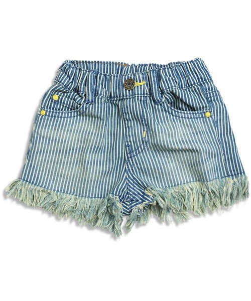 BREEZE（ブリーズ）の「裾フリンジショートパンツ（デニムパンツ・キッズ・ネイビー/ストライプ/ブルー・130/90/100/120/110/140）」の12枚目の写真