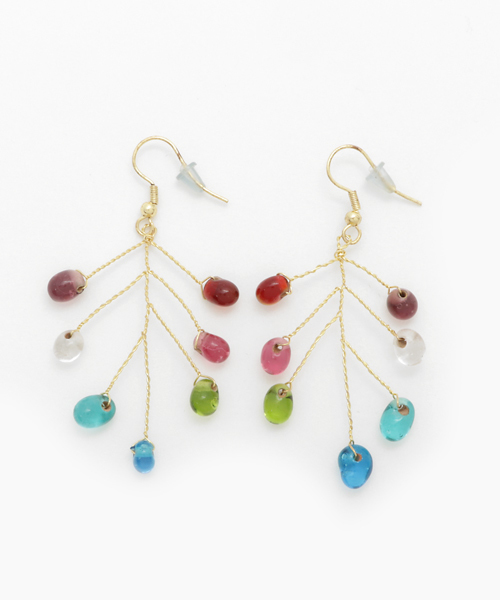 チャイハネ（チャイハネ）の「【チャイハネ】ティアーピアス（ピアス（両耳用）・レディース・クリア/ターコイズブルー/ブルー/カラフル・FREE）」の4枚目の写真