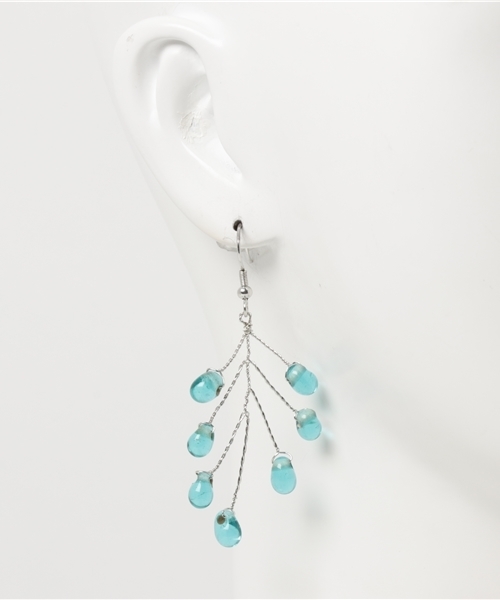 チャイハネ（チャイハネ）の「【チャイハネ】ティアーピアス（ピアス（両耳用）・レディース・クリア/ターコイズブルー/ブルー/カラフル・FREE）」の7枚目の写真