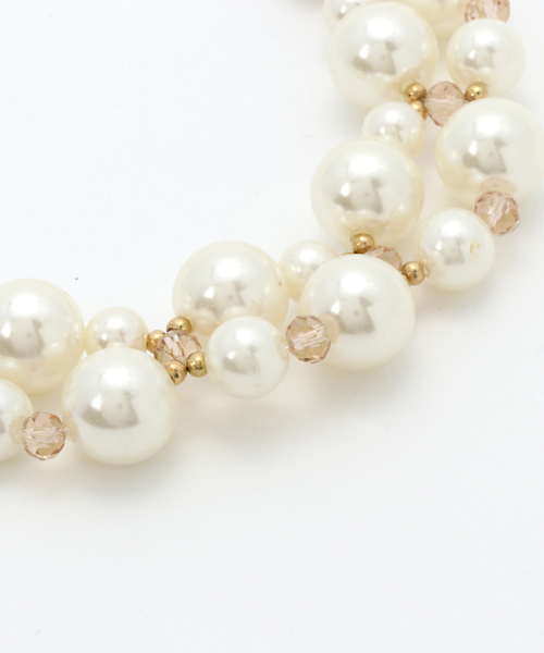 INTERPLANET（インタープラネット）の「ショートデコラパールＮＣ（ネックレス・レディース・オフホワイト・フリー）」の2枚目の写真