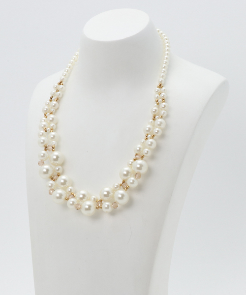 INTERPLANET（インタープラネット）の「ショートデコラパールＮＣ（ネックレス・レディース・オフホワイト・フリー）」の4枚目の写真