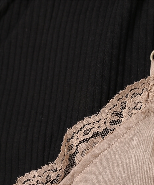 one after another NICE CLAUP（ワンアフターアナザーナイスクラップ）の「サテンドットピスチェ（Tシャツ/カットソー・レディース・パープル/ベージュ/ブラック・FREE）」の11枚目の写真