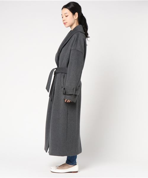EGOIST（エゴイスト）の「ショールカラーウールコート（その他アウター・レディース・グレー/ブラック/ボルドー/ベージュ・MEDIUM/SMALL）」の7枚目の写真