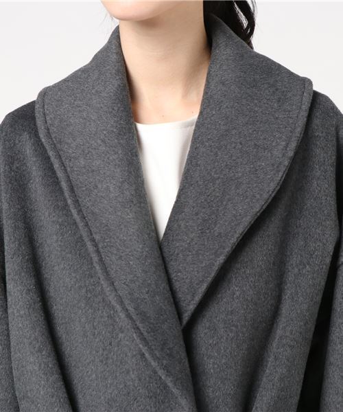 EGOIST（エゴイスト）の「ショールカラーウールコート（その他アウター・レディース・グレー/ブラック/ボルドー/ベージュ・MEDIUM/SMALL）」の9枚目の写真