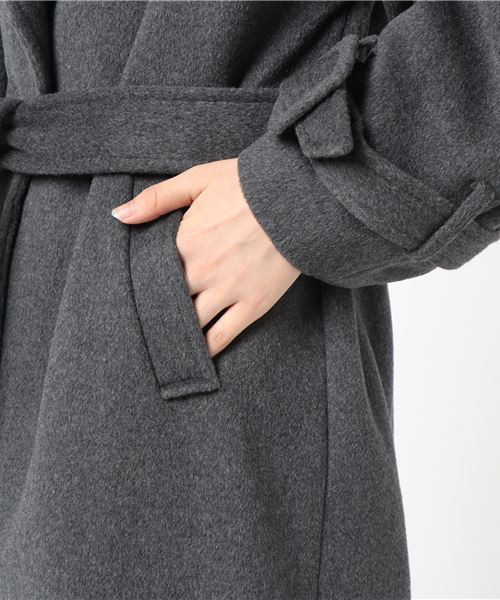 EGOIST（エゴイスト）の「ショールカラーウールコート（その他アウター・レディース・グレー/ブラック/ボルドー/ベージュ・MEDIUM/SMALL）」の10枚目の写真