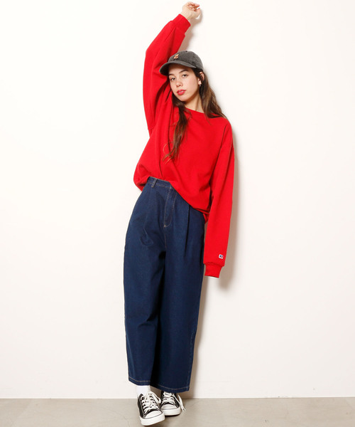 Name. タック入パンツ 日本製タック入り切り替えワイドパンツ - ファッション通販なら