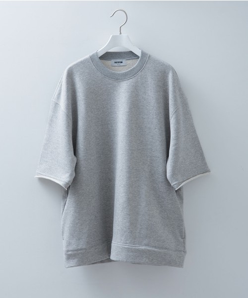 FACTOTUM（ファクトタム）の「【FACTOTUM】ビッグシルエットハーフスリーブスウェットプルオーバー（スウェット・メンズ・ブラック/グレー/ネイビー/ホワイト・44/46/48）」の3枚目の写真