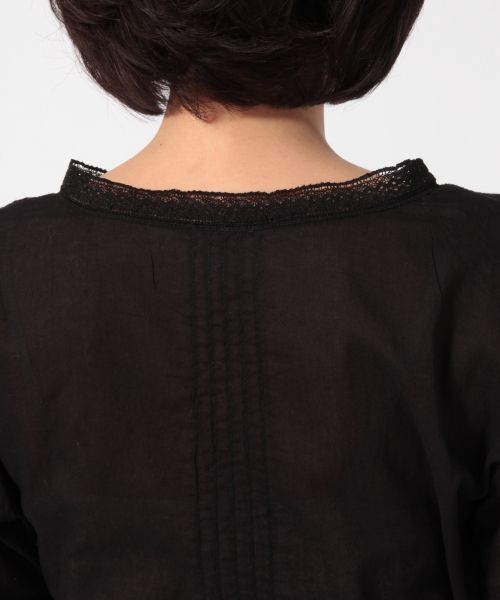 LOWRYS FARM（ローリーズファーム）の「Ａレースマエアキブラウス　785946 （シャツ/ブラウス・レディース・ブラック/オフホワイト・LARGE/MEDIUM）」の8枚目の写真