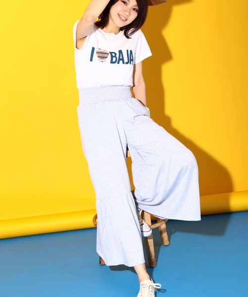 セール Op レディースティアードパンツ ロングパンツ ワイドパンツ レトロ リゾート スウェットパンツ Ocean Pacific オーシャンパシフィック のファッション通販 Zozotown