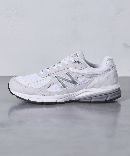 NEW BALANCE(ニューバランス)の「【別注】<new balance> M990v4 USA スニーカー MEN†◆(スニーカー・メンズ・ホワイト・27.5cm/29cm/27cm/26cm/30cm/28.5cm/28cm/25.5cm/25cm/26.5cm)」の2枚目の写真