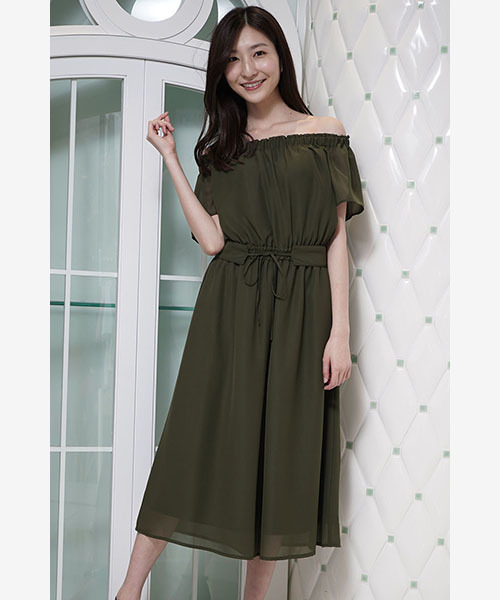 Pattern Fiona パターンフィオナ の ドットオフショルオールインワン ワンピース Wear