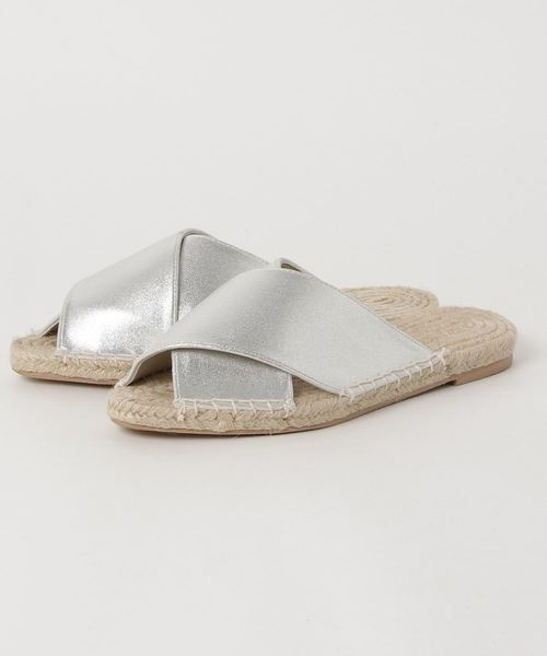 GeeRA（ジーラ）の「ポインテッドクロスジュートサンダル（サンダル・レディース・ブラック/シルバー・SMALL/MEDIUM/LARGE/X-LARGE）」の2枚目の写真