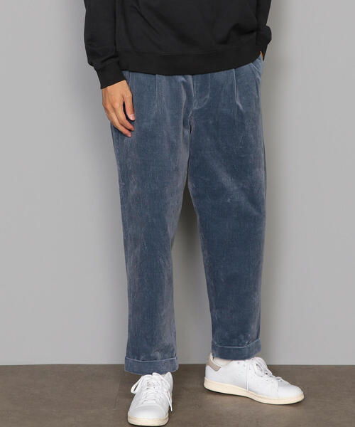 green label relaxing(グリーンレーベルリラクシング)の「SC★コーデュロイ 2P ワイド テーパード パンツ 9分丈 / アンクル丈 ◆(その他パンツ・メンズ・ライトブルー/ダークブラウン/ベージュ/ネイビー/オレンジ系その他・S/M/L/XL)」の4枚目の写真