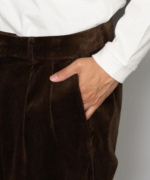 green label relaxing(グリーンレーベルリラクシング)の「SC★コーデュロイ 2P ワイド テーパード パンツ 9分丈 / アンクル丈 ◆(その他パンツ・メンズ・ライトブルー/ダークブラウン/ベージュ/ネイビー/オレンジ系その他・S/M/L/XL)」の14枚目の写真