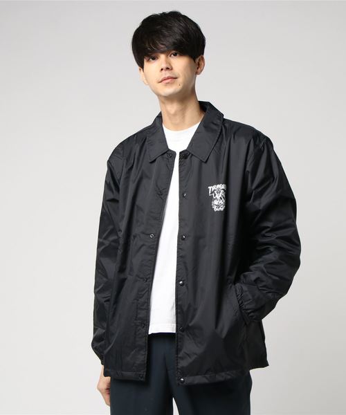 THRASHER（スラッシャー）の「BAPHOMET COACH JACKET/スラッシャー コーチジャケット ユニセックス バックプリント（ナイロンジャケット・メンズ・ブラック×ホワイト/ブラック×グレー・SMALL/MEDIUM/LARGE/X-LARGE）」の7枚目の写真
