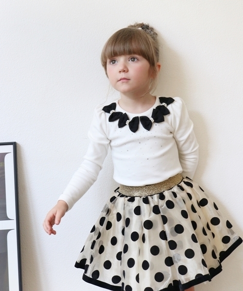 Rora（ローラ）の「ココナ 長袖カットソー フォーマル トップス リボン 白 ホワイト（Tシャツ/カットソー・キッズ・ホワイト・90㎝/100cm/110cm/120cm/130cm/140cm）」の11枚目の写真