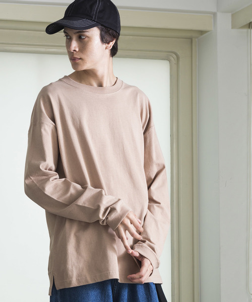 WEGO（ウィゴー）の「WEGO/USAコットンカラーロンT（Tシャツ/カットソー・メンズ・ホワイト/ワイン/ブラック/パープル/ベージュ・MEDIUM/LARGE）」の3枚目の写真