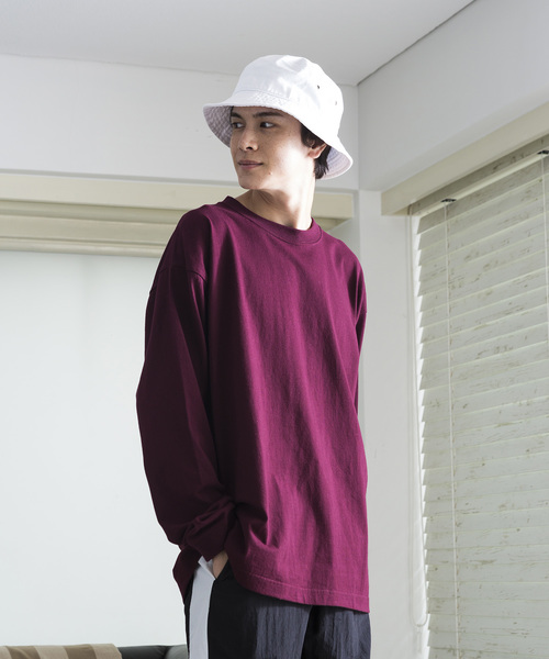 WEGO（ウィゴー）の「WEGO/USAコットンカラーロンT（Tシャツ/カットソー・メンズ・ホワイト/ワイン/ブラック/パープル/ベージュ・MEDIUM/LARGE）」の14枚目の写真