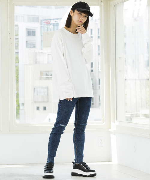 WEGO（ウィゴー）の「WEGO/USAコットンカラーロンT（Tシャツ/カットソー・メンズ・ホワイト/ワイン/ブラック/パープル/ベージュ・MEDIUM/LARGE）」の13枚目の写真