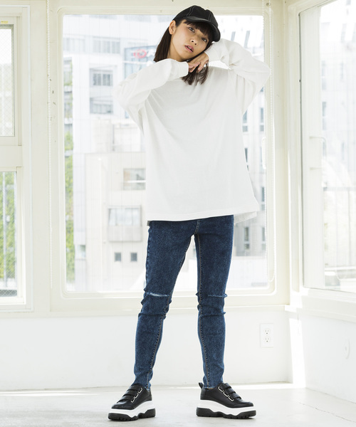 WEGO（ウィゴー）の「WEGO/USAコットンカラーロンT（Tシャツ/カットソー・メンズ・ホワイト/ワイン/ブラック/パープル/ベージュ・MEDIUM/LARGE）」の12枚目の写真