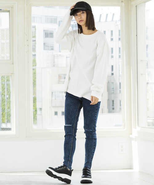 WEGO（ウィゴー）の「WEGO/USAコットンカラーロンT（Tシャツ/カットソー・メンズ・ホワイト/ワイン/ブラック/パープル/ベージュ・MEDIUM/LARGE）」の11枚目の写真