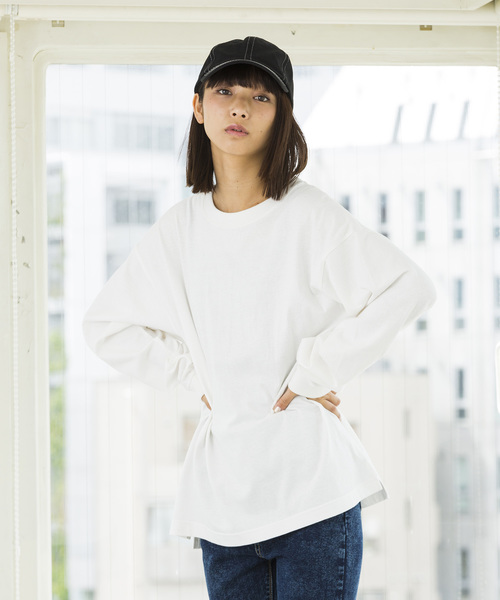 WEGO（ウィゴー）の「WEGO/USAコットンカラーロンT（Tシャツ/カットソー・メンズ・ホワイト/ワイン/ブラック/パープル/ベージュ・MEDIUM/LARGE）」の9枚目の写真