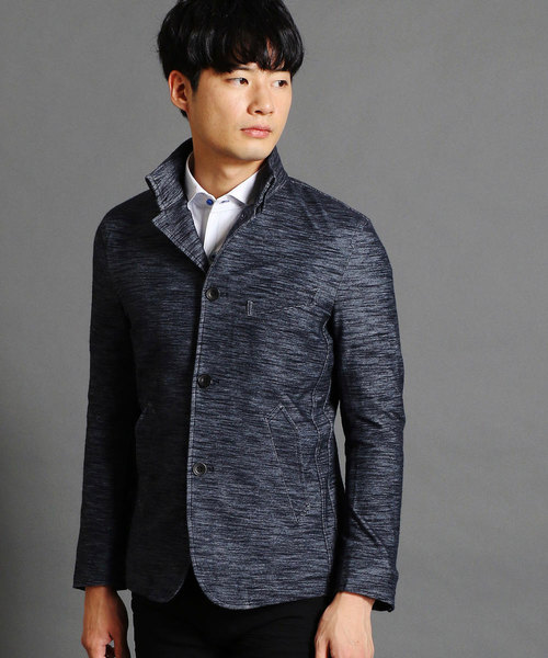 NICOLE CLUB FOR MEN(ニコルクラブフォーメン)の「ナポレオンカラージャケット(ミリタリージャケット)」|ネイビー