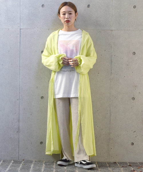 w closet(ダブルクローゼット)の「スクエアドットドビーカシュクールワンピース(ワンピース・レディース・イエロー/ミント/キナリ・FREE)」の4枚目の写真