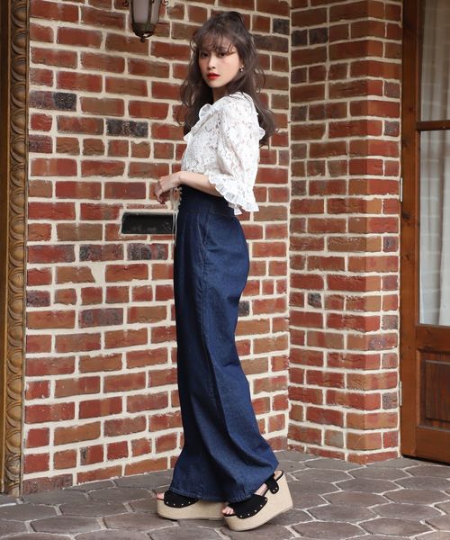 one after another NICE CLAUP(ワンアフターアナザーナイスクラップ)の「ヴィンテージ開襟レースブラウス(シャツ/ブラウス・レディース・オフホワイト/ベージュ・FREE)」の12枚目の写真