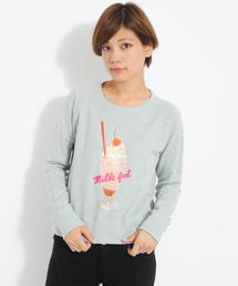 MILKFED. | SWEAT CREW TOP STRAWBERRY SHAKE(スウェット)