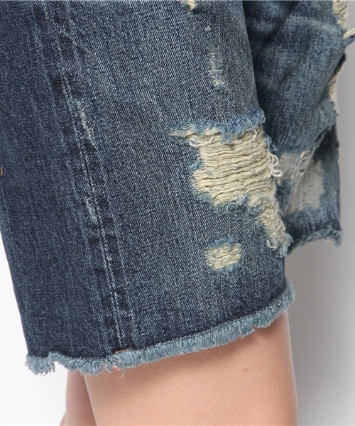 goa(ゴア)の「ヴィンテージブロークンデニムバミューダパンツ(デニムパンツ・レディース・ブルー系その他・2/1)」の3枚目の写真