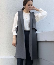 HERENCIA ヘレンチア フリルベスト ブラック 38