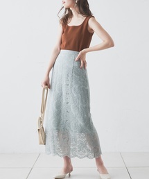 natural couture | 大花レース大人フレアスカート(スカート)